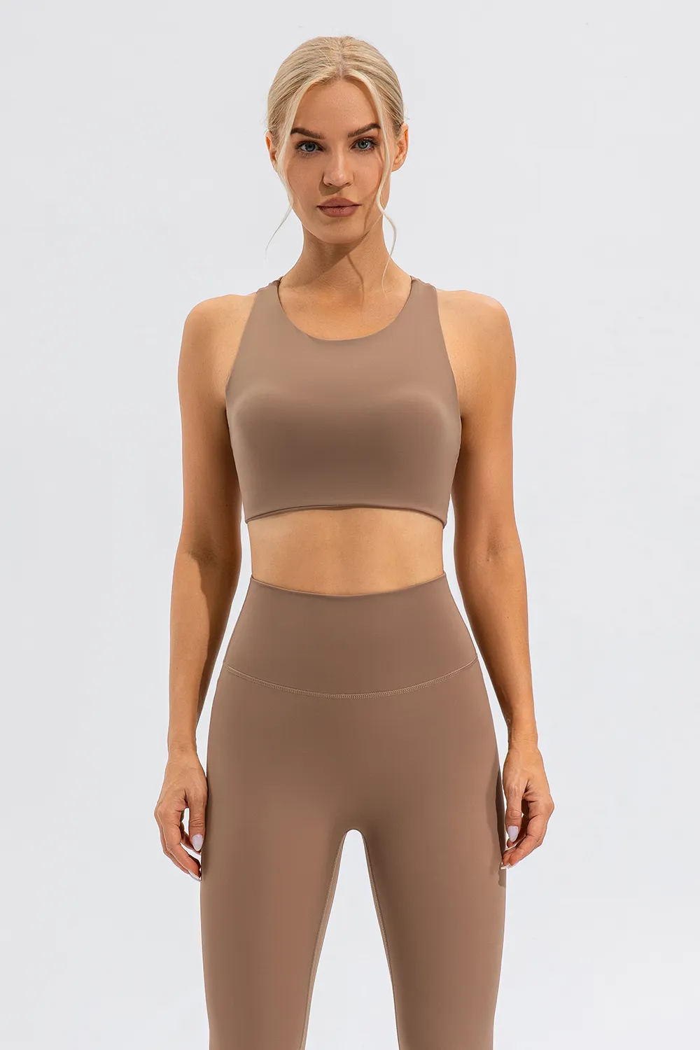 Round Neck Cutout Cropped Active Tank, image 5