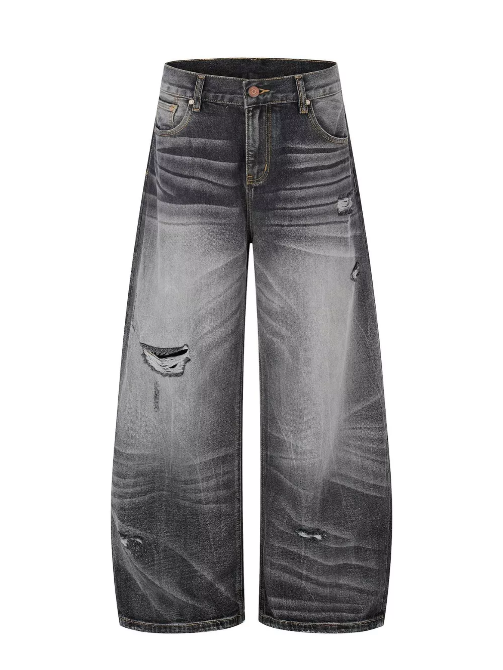 Men's Full Size Distressed Wide-Leg Jeans Plus Size