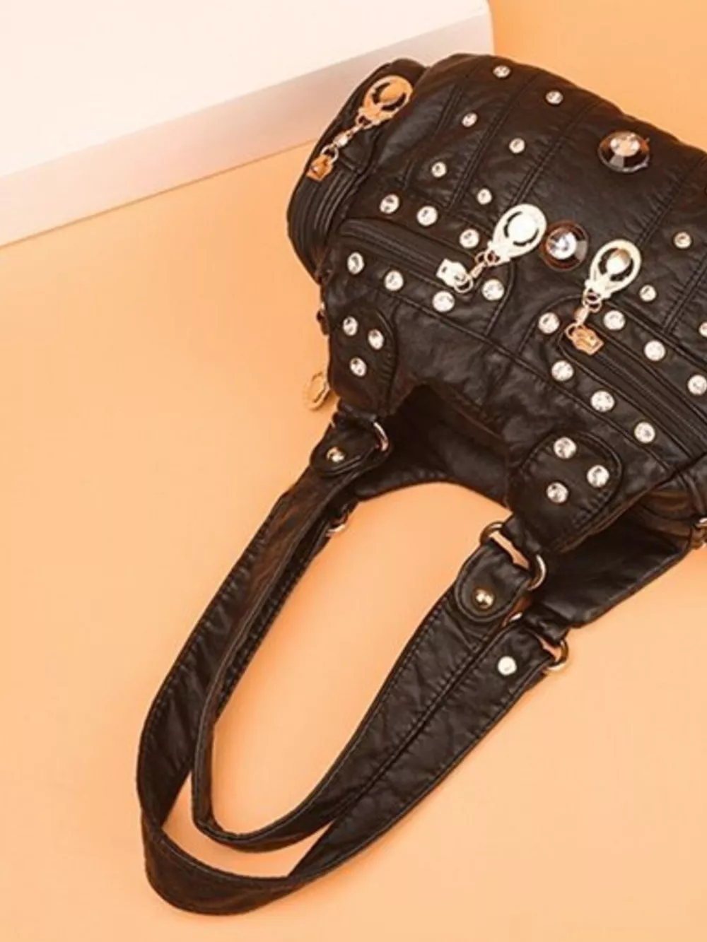 Rivet Decor Multifunctional Crossbody Bag, image 4