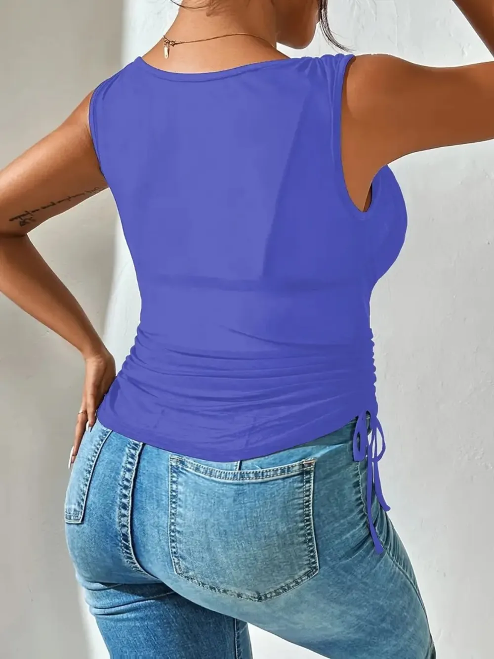 Side Drawstring Ruched Tank, image 14