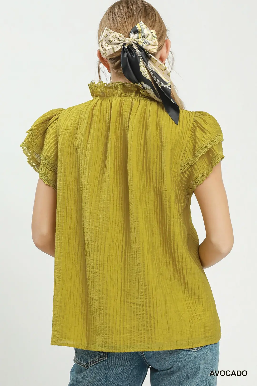 Lace Trim Ruffle Top, image 3