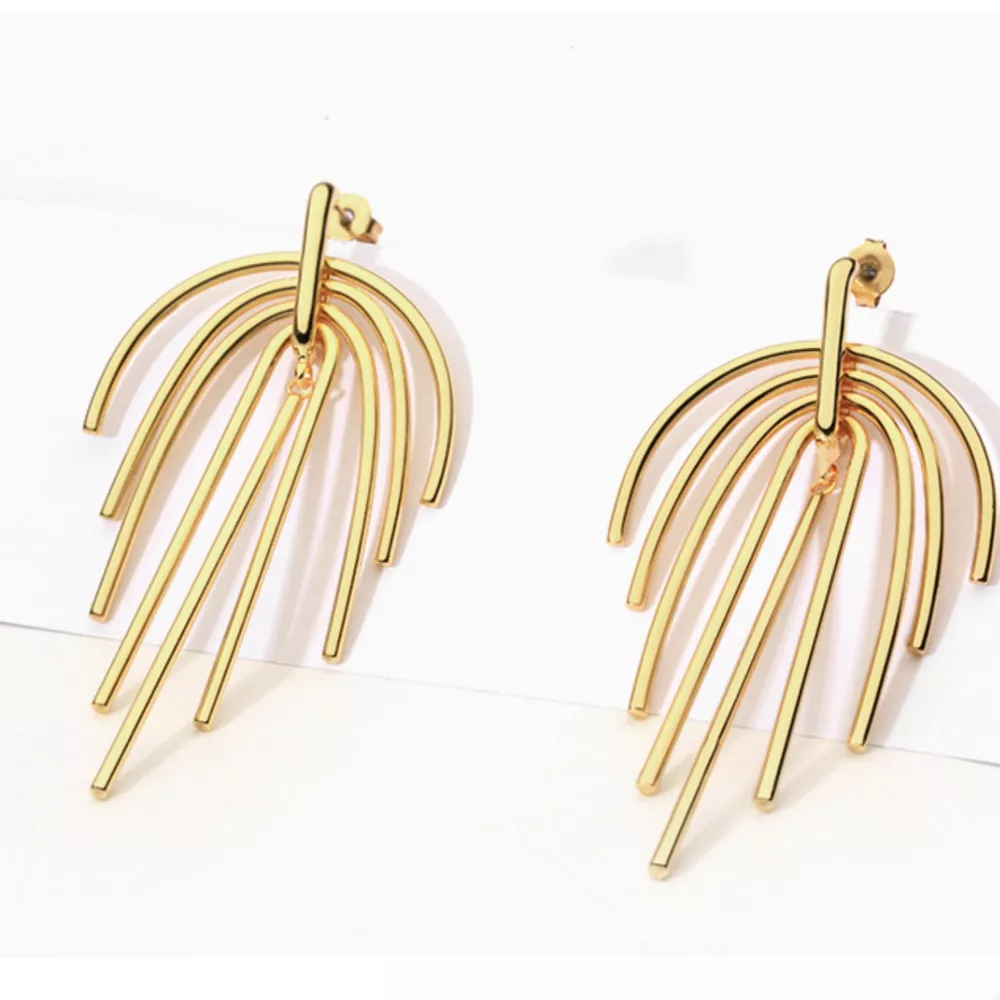 18K Gold-Plated Geometric Earrings