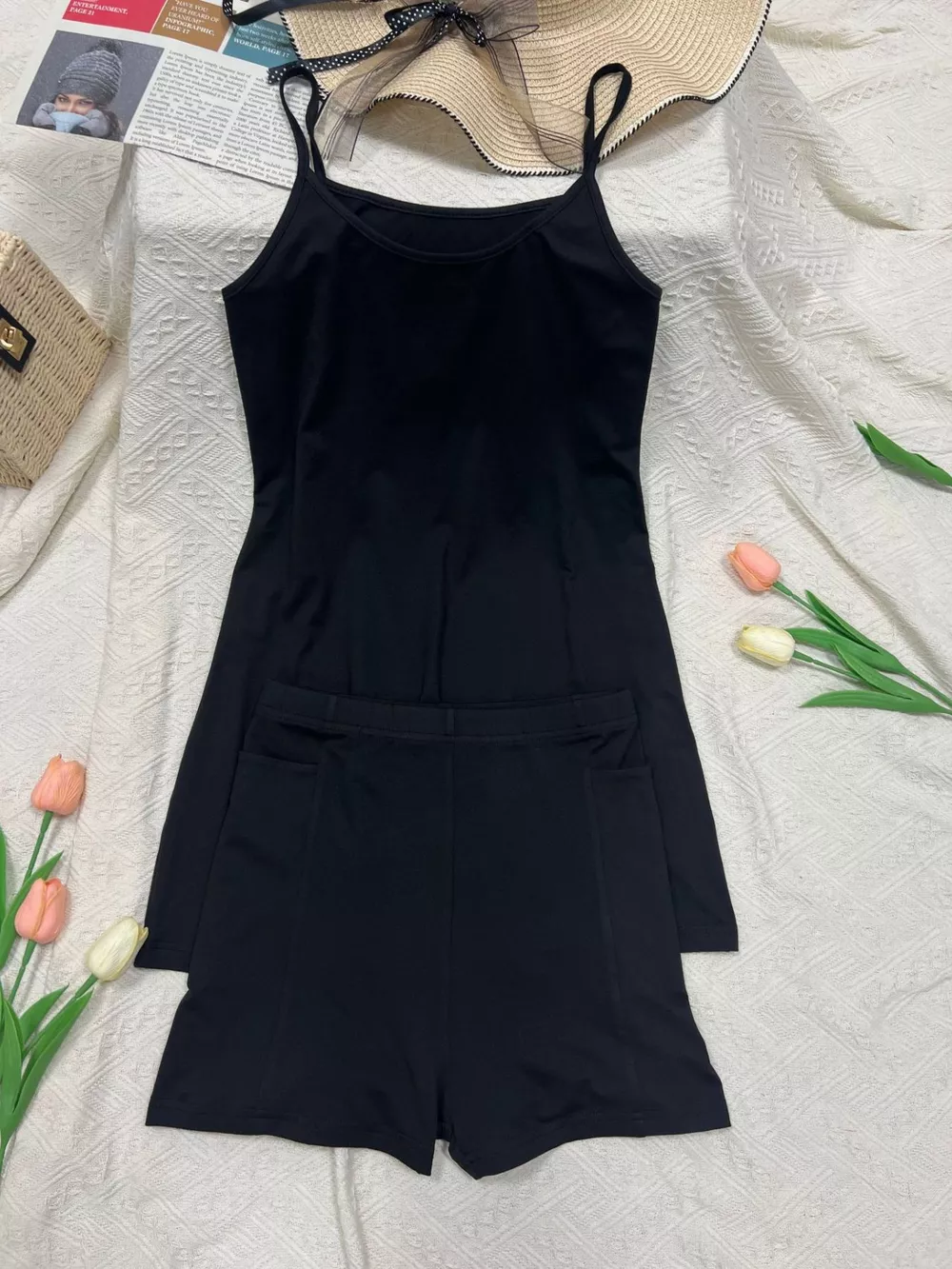 Scoop Neck Cami and Shorts Active Set, image 4