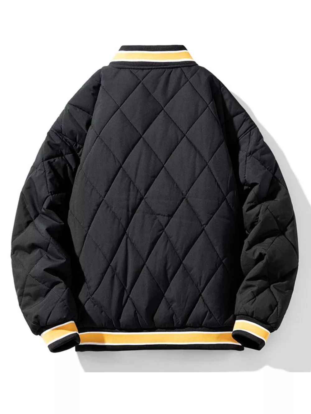Men's Plus Size Quilted Padded Snap Down Jacket, image 5