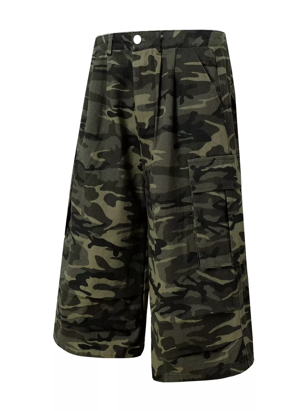 Men's Camouflage Cargo Wide-Leg Capris, image 2
