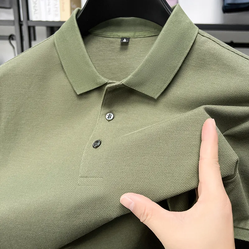 Men's Full Size Button Detail Short Sleeve Polo Plus Size, image 11