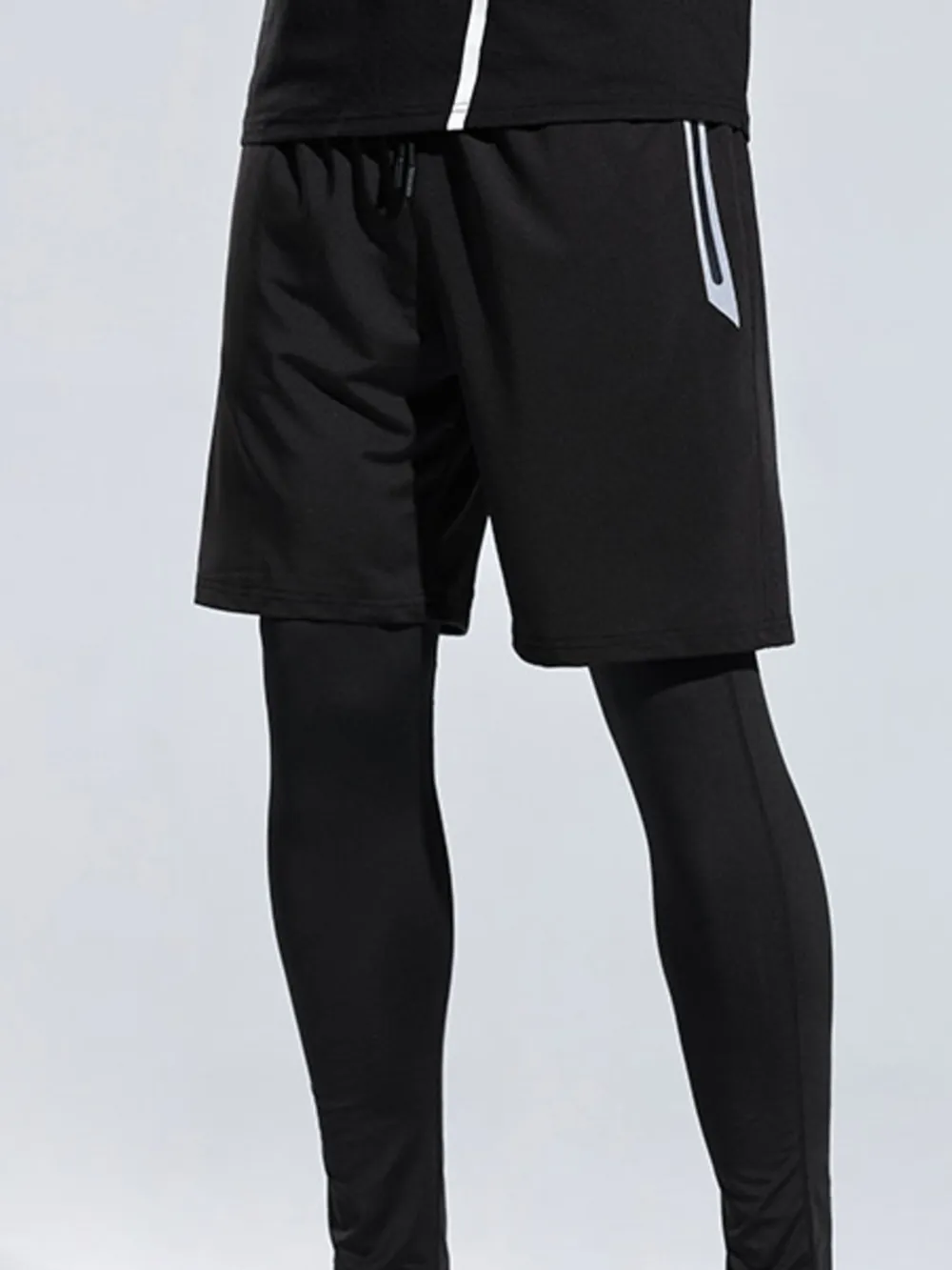 Men's Plus Size Elastic Waist Active Shorts