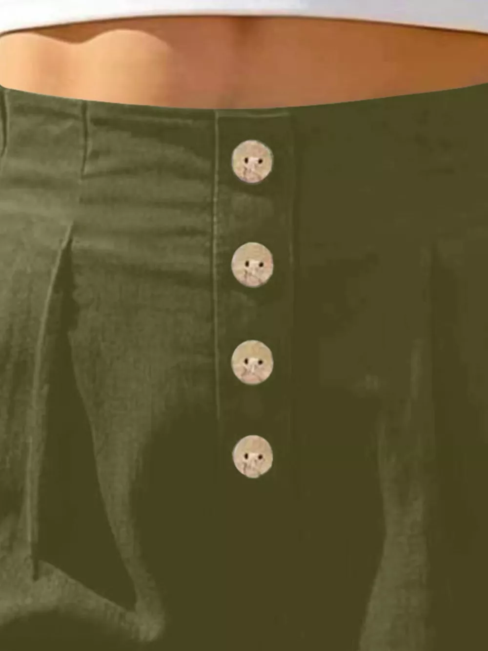 Button Fly High Waist Shorts, image 14