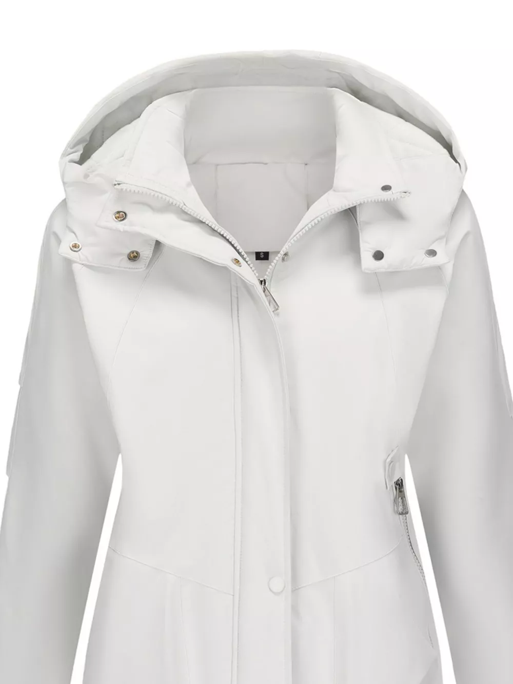 Full Size Hooded Mid-Length Windproof Outerwear Plus Size, image 27