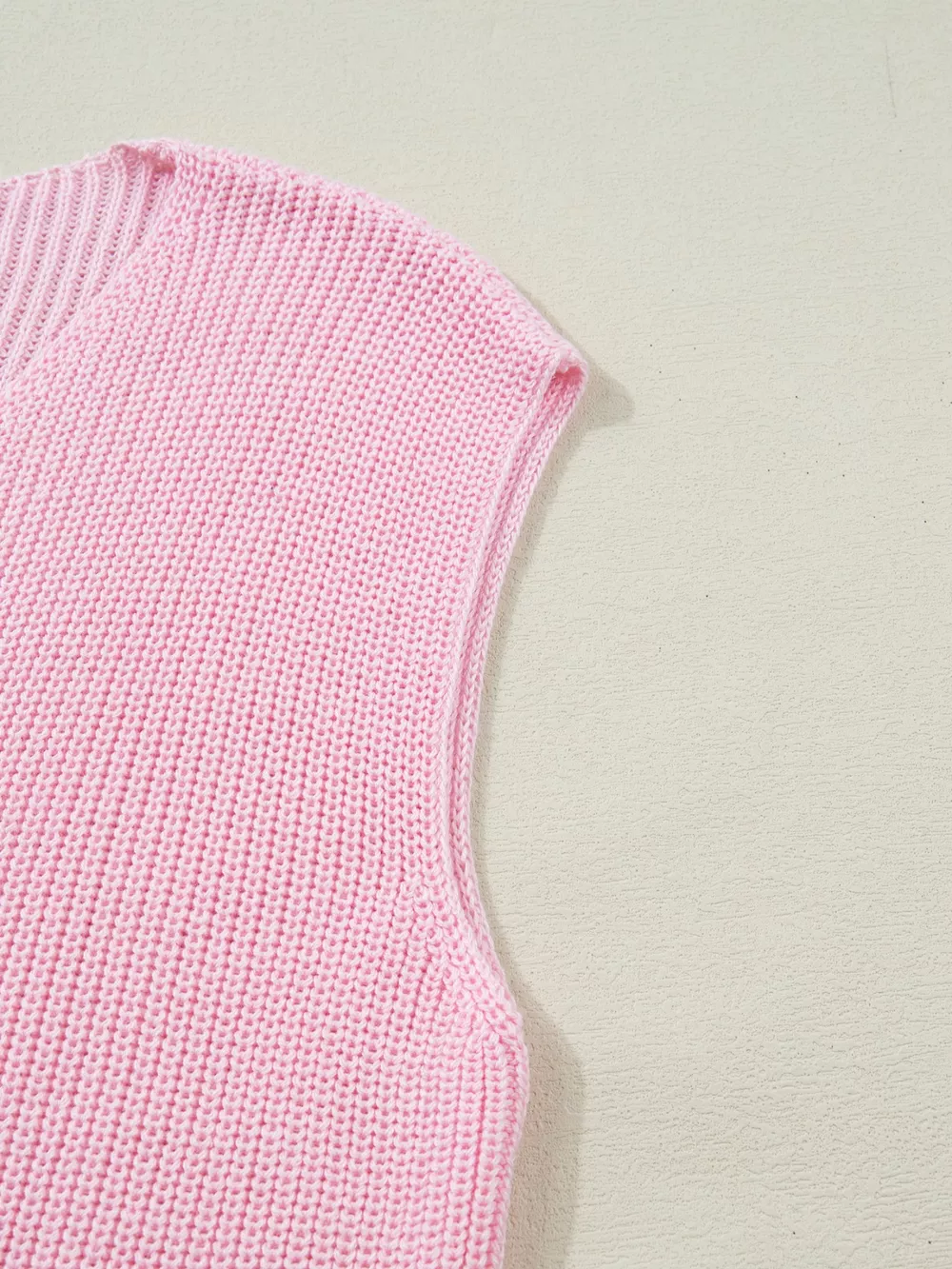 Solid Color Knit V Neck Button Front Sweater Vest, image 13