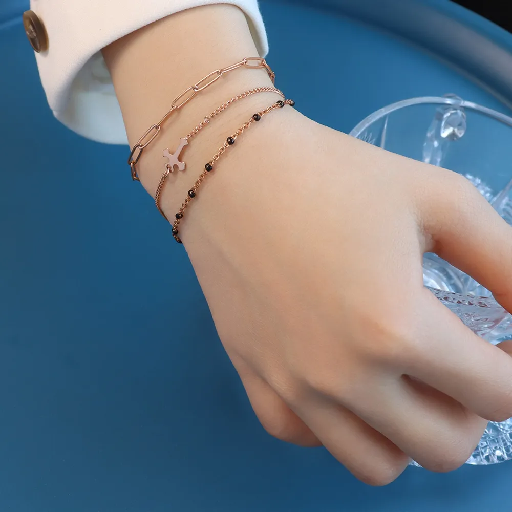 Titanium Steel Three-Layered Bracelet, image 9