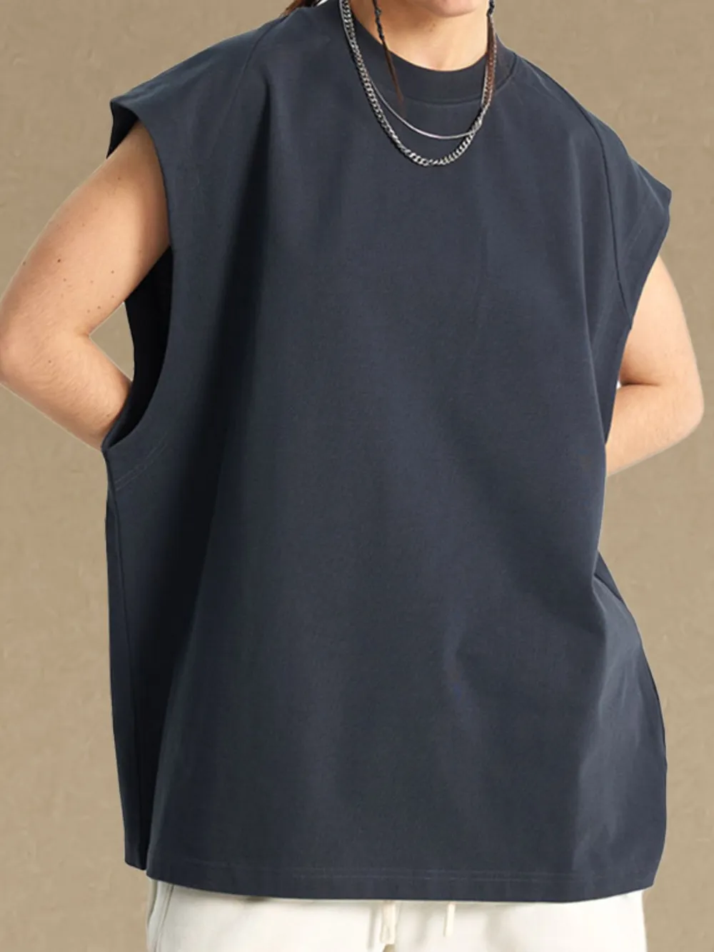 Men's Round Neck Tank, image 8