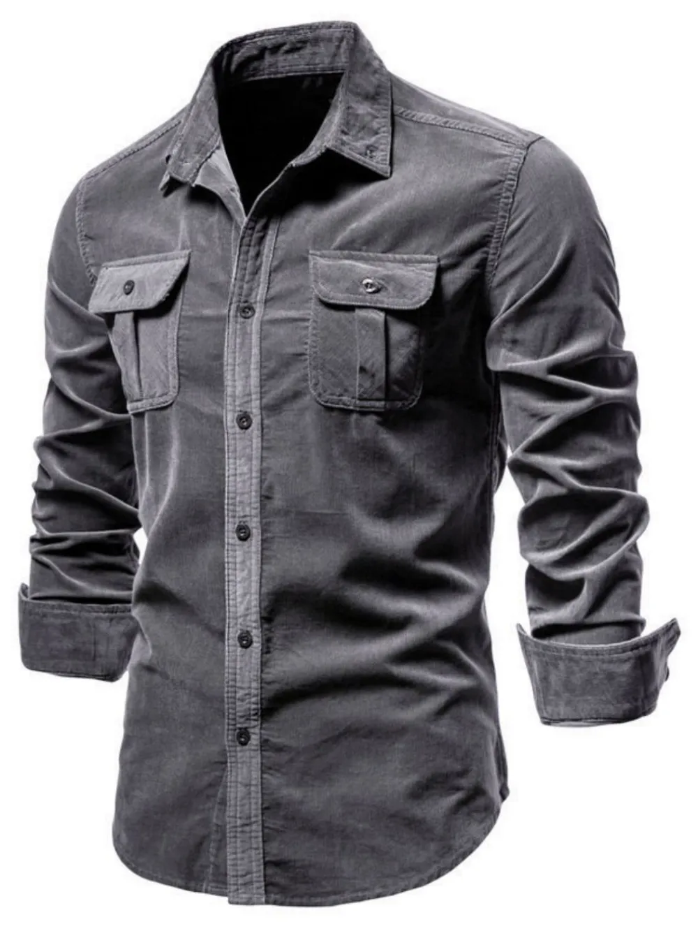 Men's Full Size Button Down Collared Neck Shirt Plus Size, image 9
