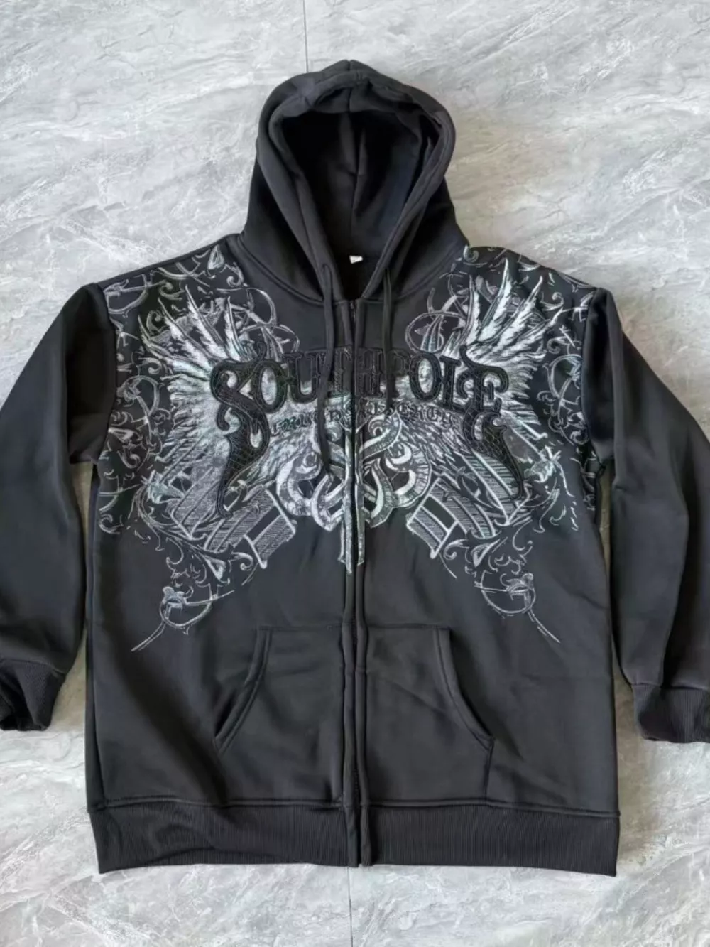 Halloween Gothic Graphic Zip-Up Hoodie, image 6