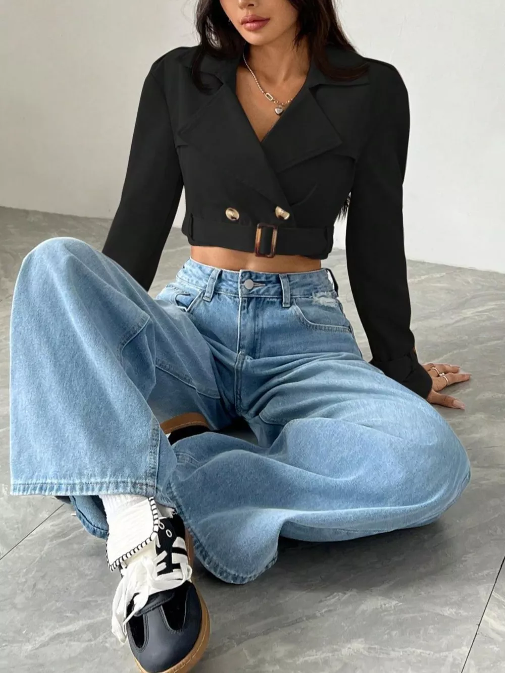 Double-Breasted Cropped Outerwear, image 19