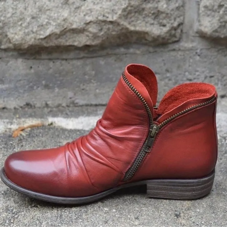 Round Toe Block Heels Boots, image 3