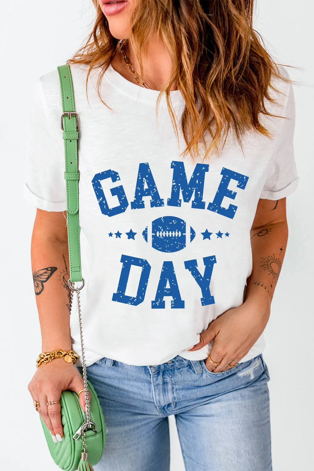 GAME DAY Round Neck Short Sleeve T-Shirt, image 3