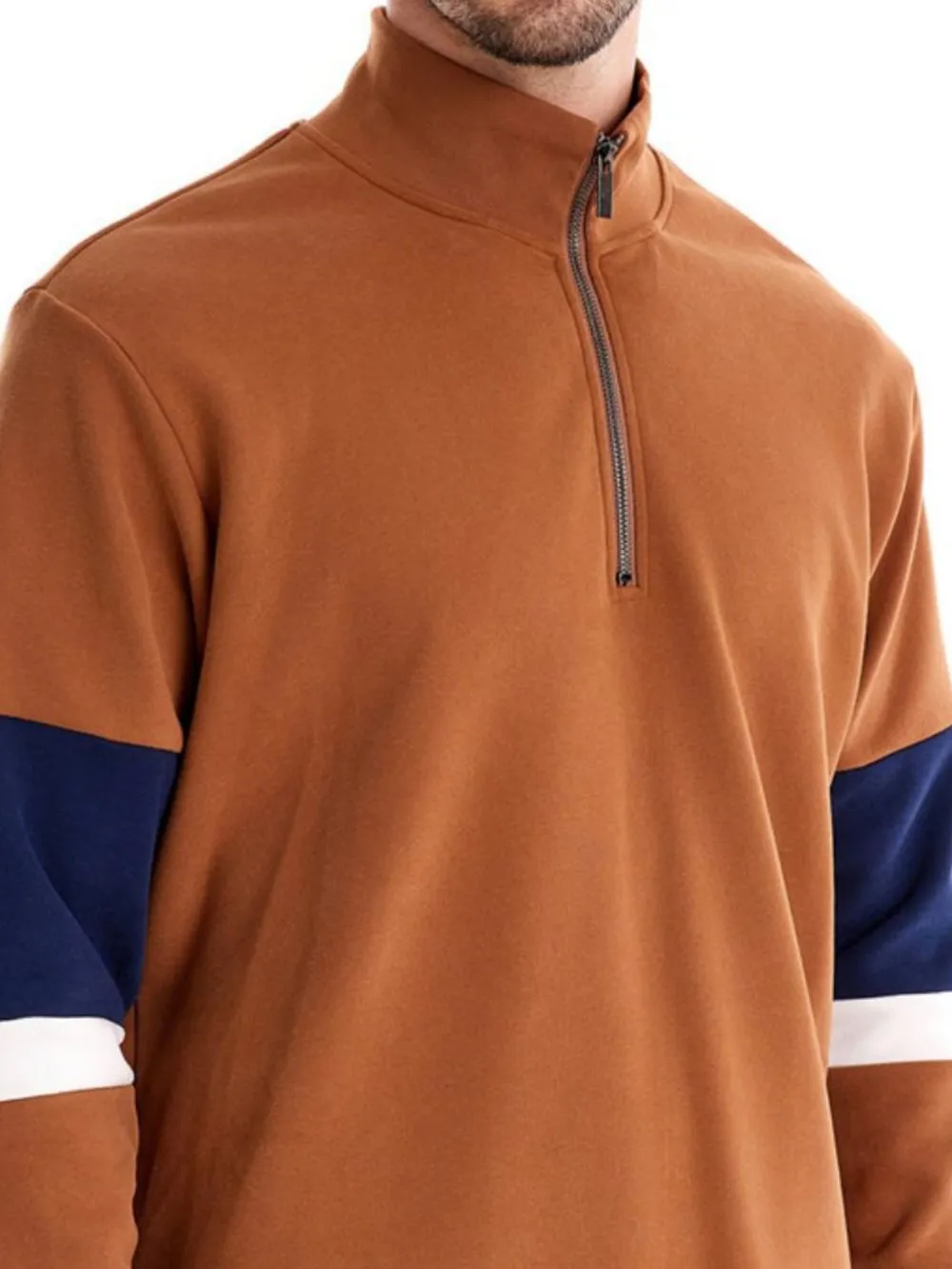 Men's Color Block Long Sleeve Polo, image 6