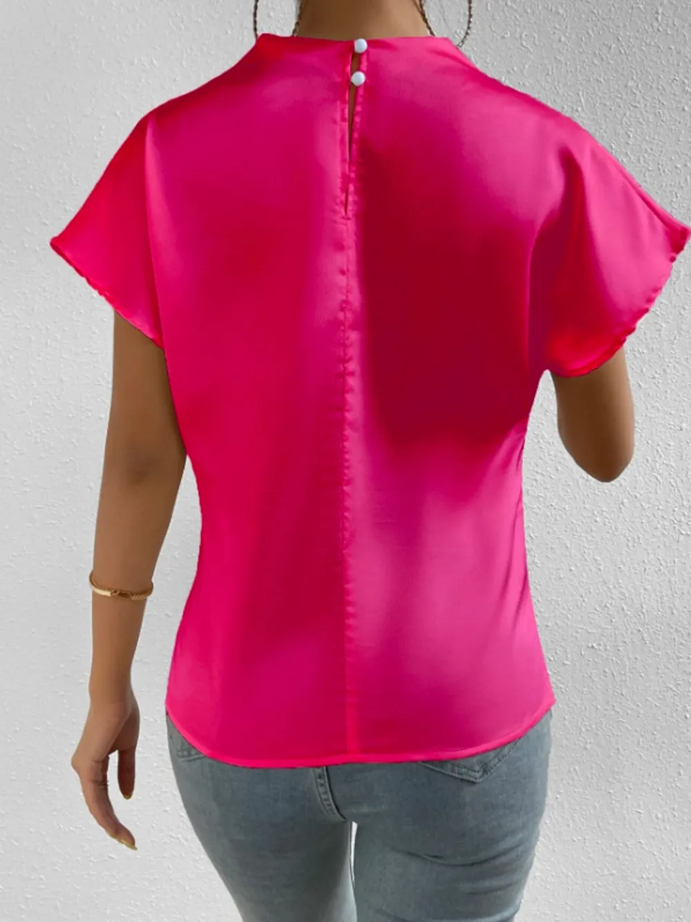 Mock Neck Short Sleeve Blouse, image 23