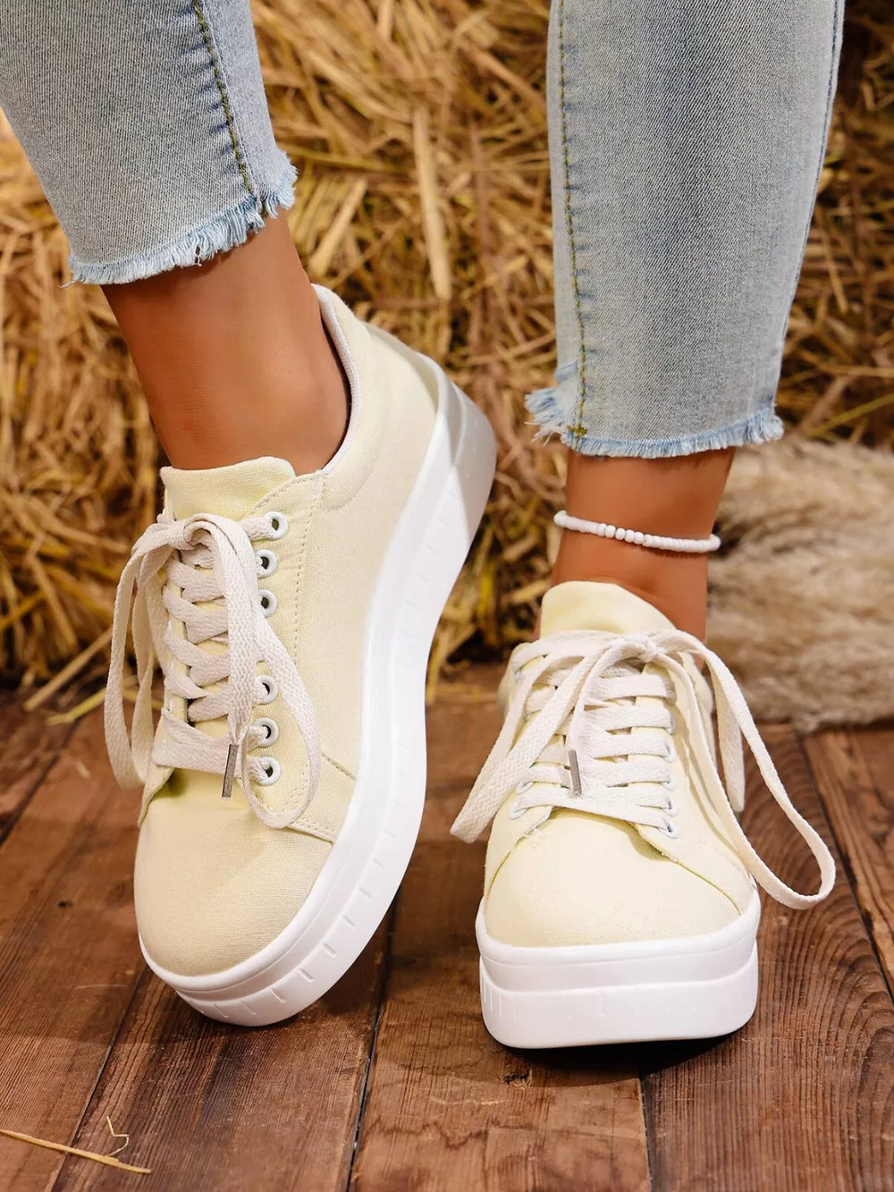 Lace Up Platform Sneakers, image 5