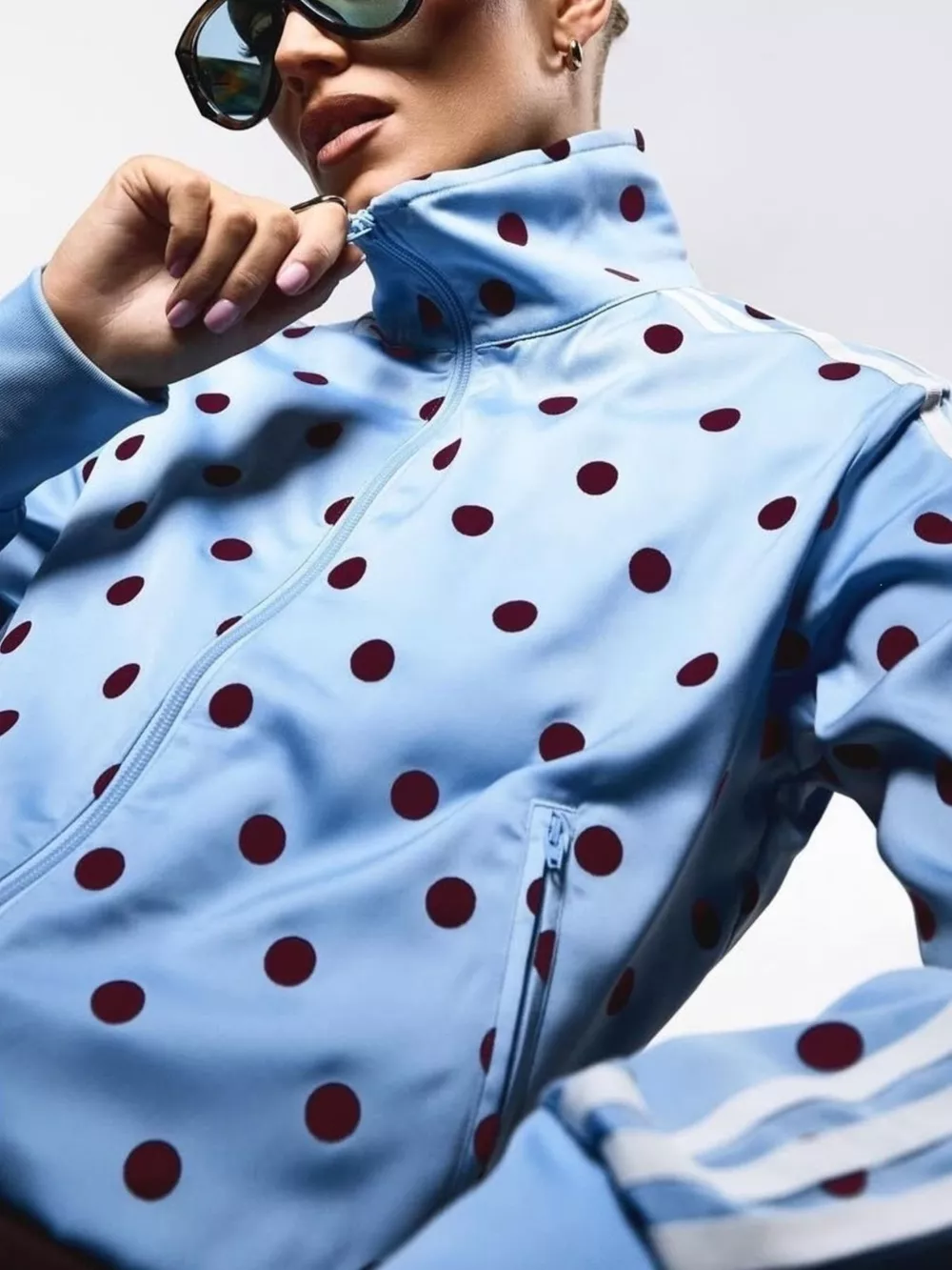 Polka Dot Zip Up Outerwear and Pants Set, image 9