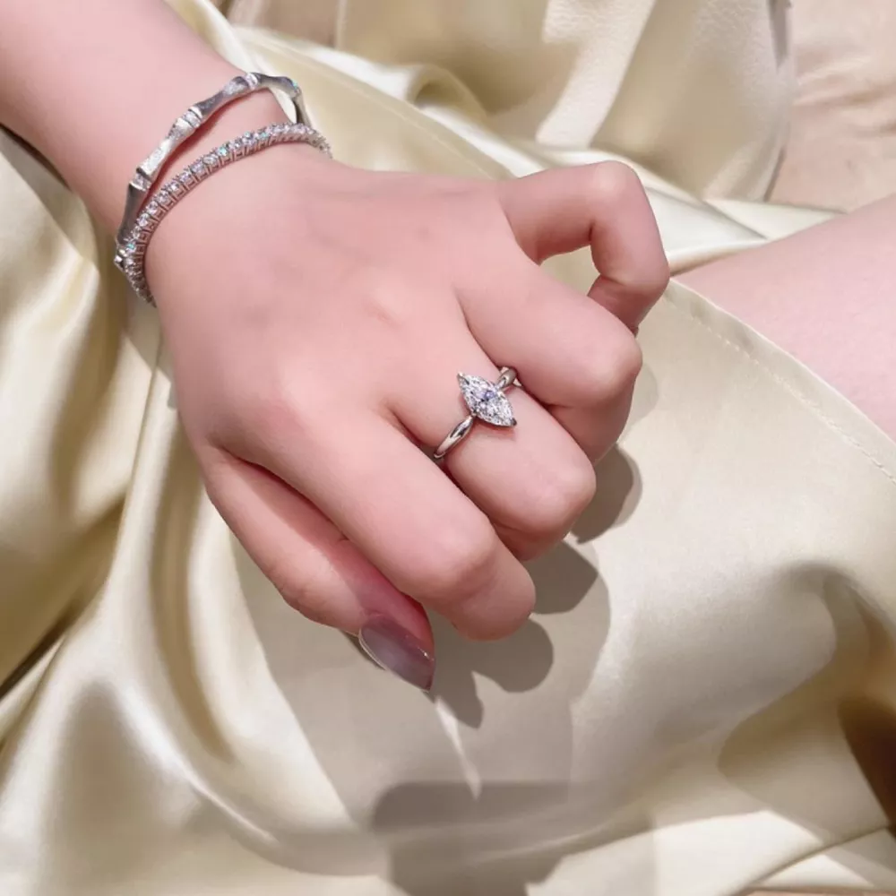 2 Carat Moissanite 925 Sterling Silver Ring, image 6