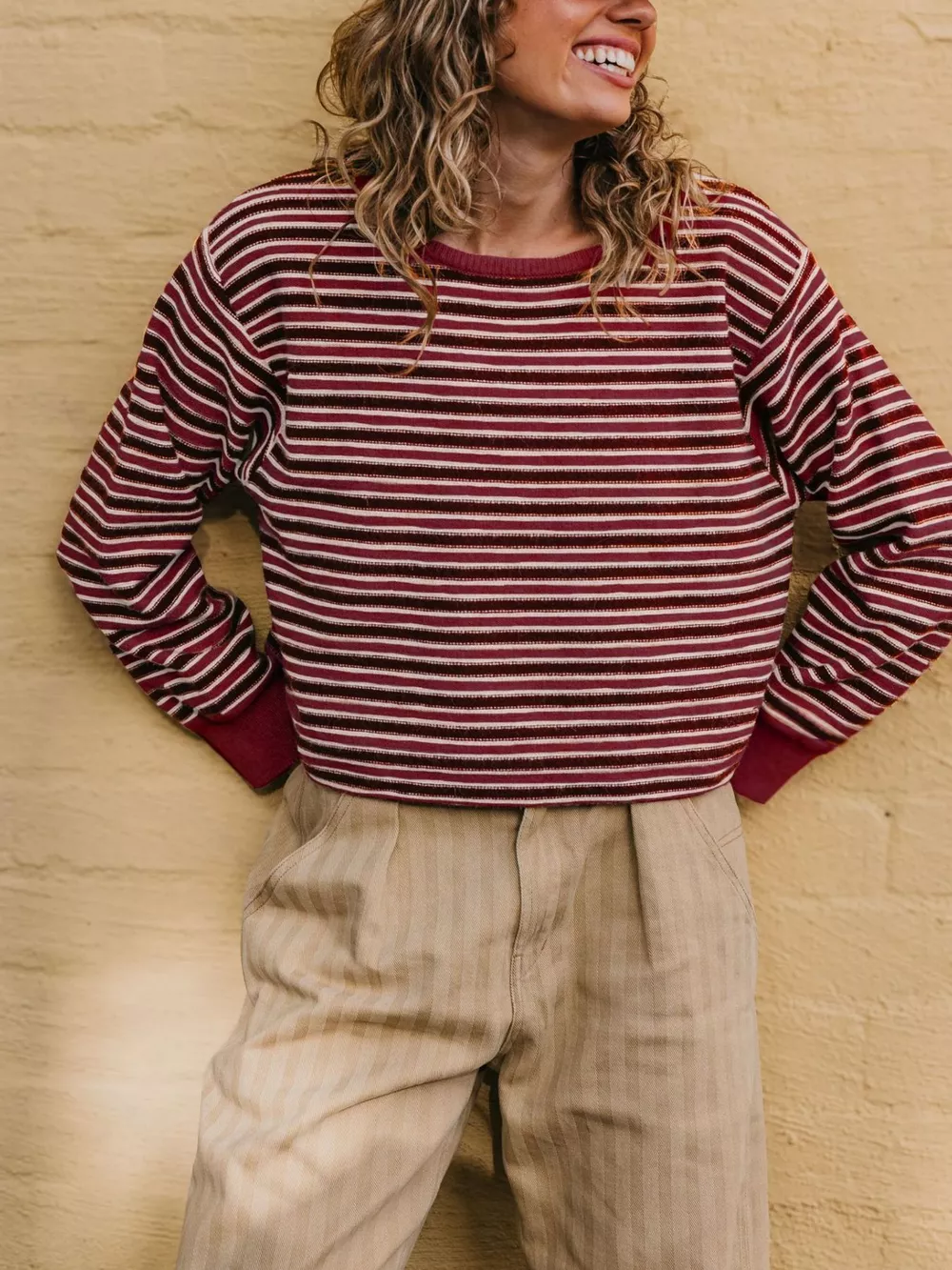Striped Crew Neck Sweater, image 6