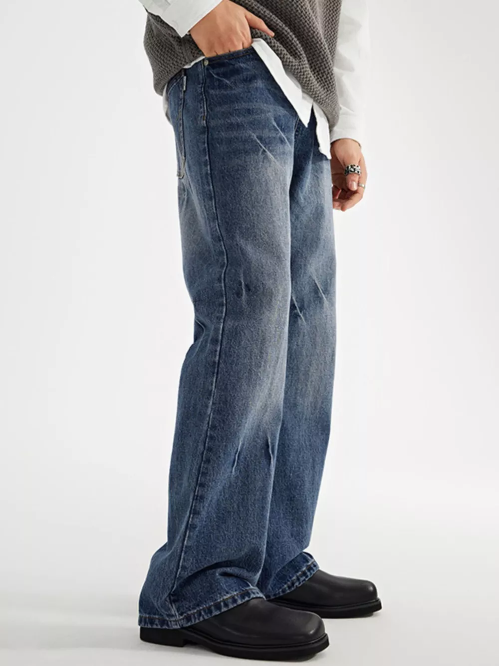 Men's Wide Leg Jeans, image 6