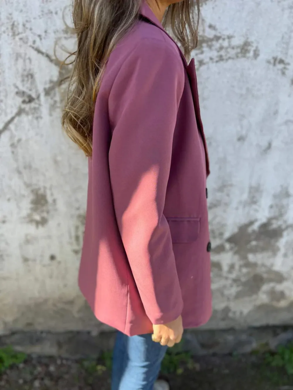 Full Size Collared Neck Long Sleeve Blazer, image 8