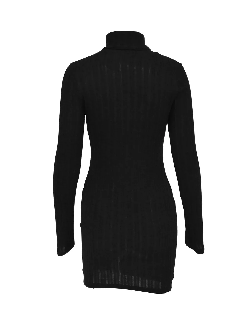 Turtleneck Ribbed Bodycon Mini Dress, image 23