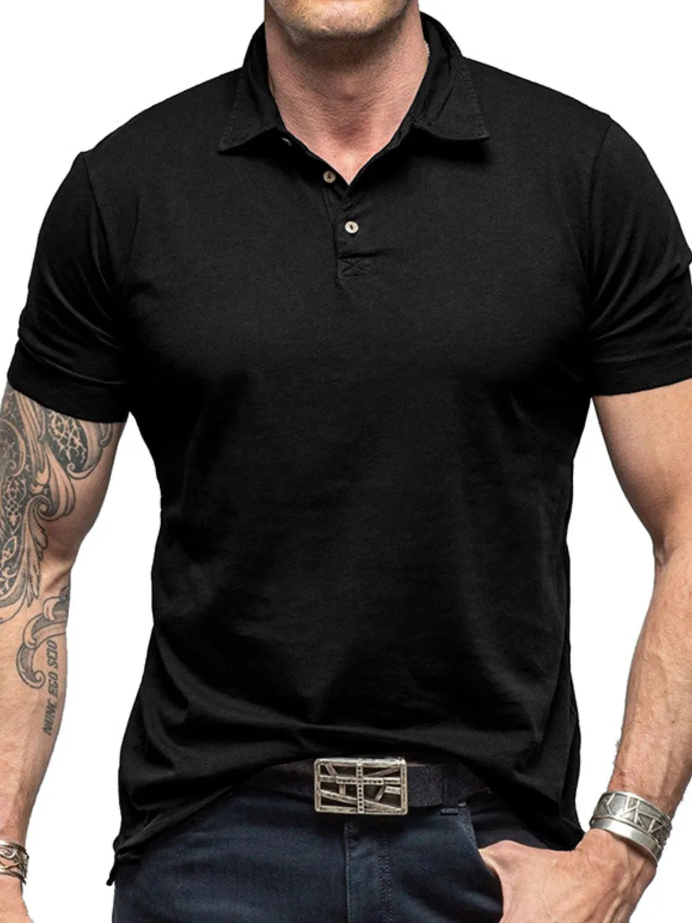 Men's Collared Neck Short Sleeve Polo Shirt