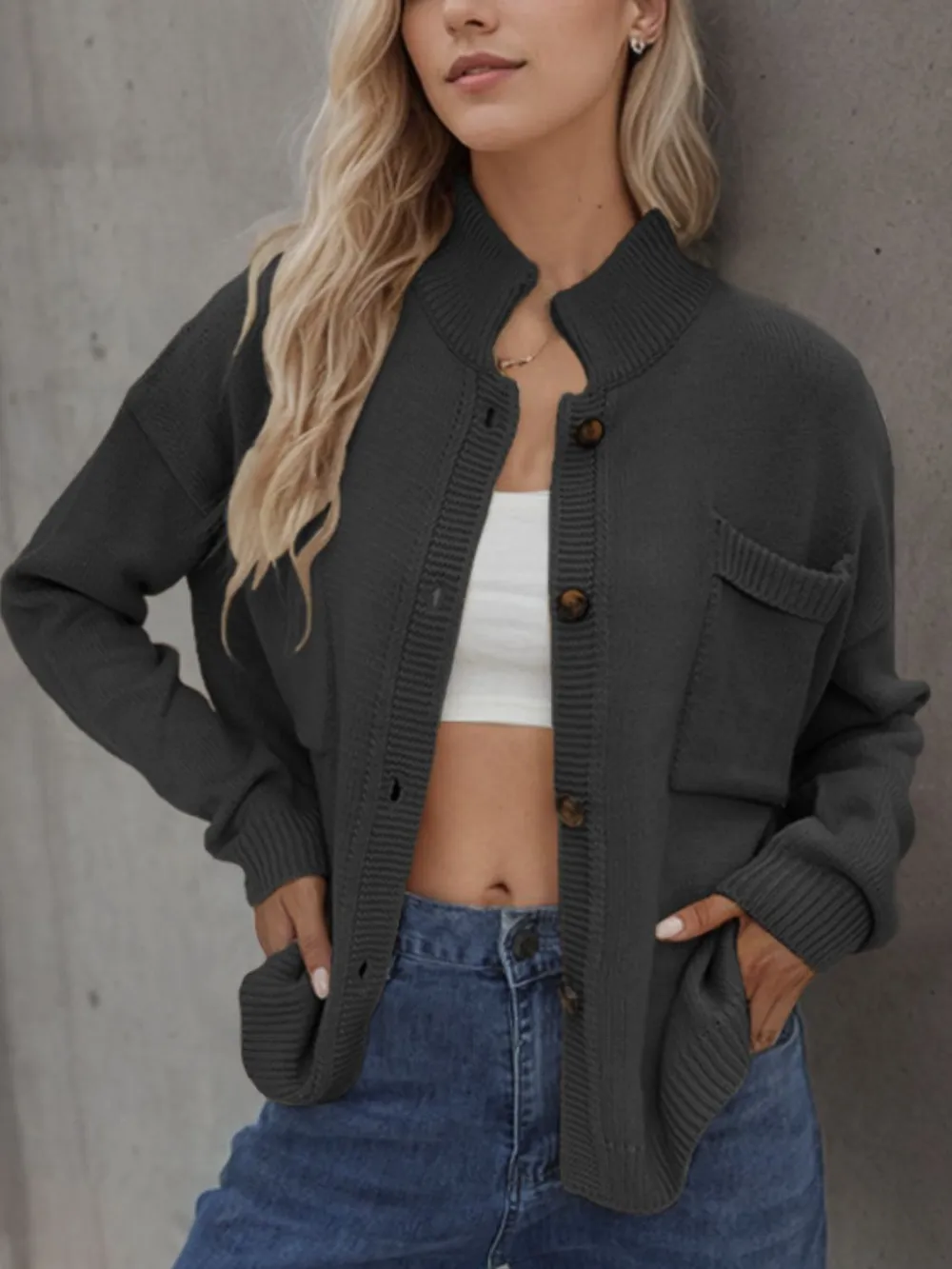 Button Up Long Sleeve Cardigan, image 9