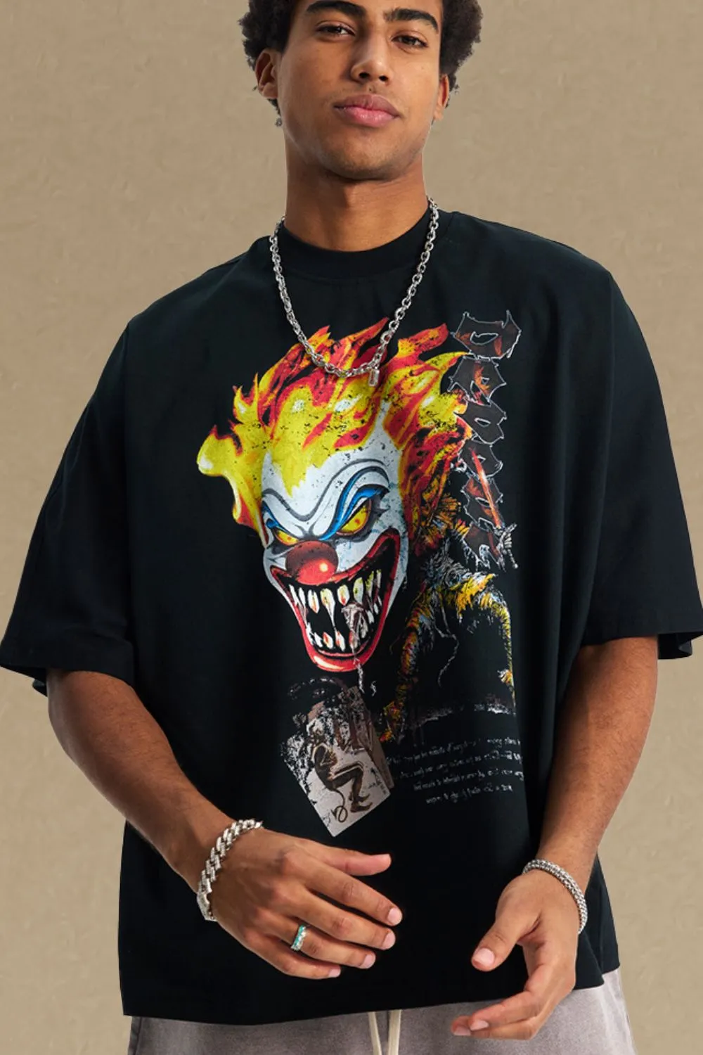 Men's Graphic Round Neck Half Sleeve T-Shirt, image 2