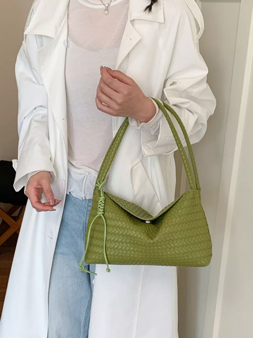 Woven Leather Shoulder Bag, image 2