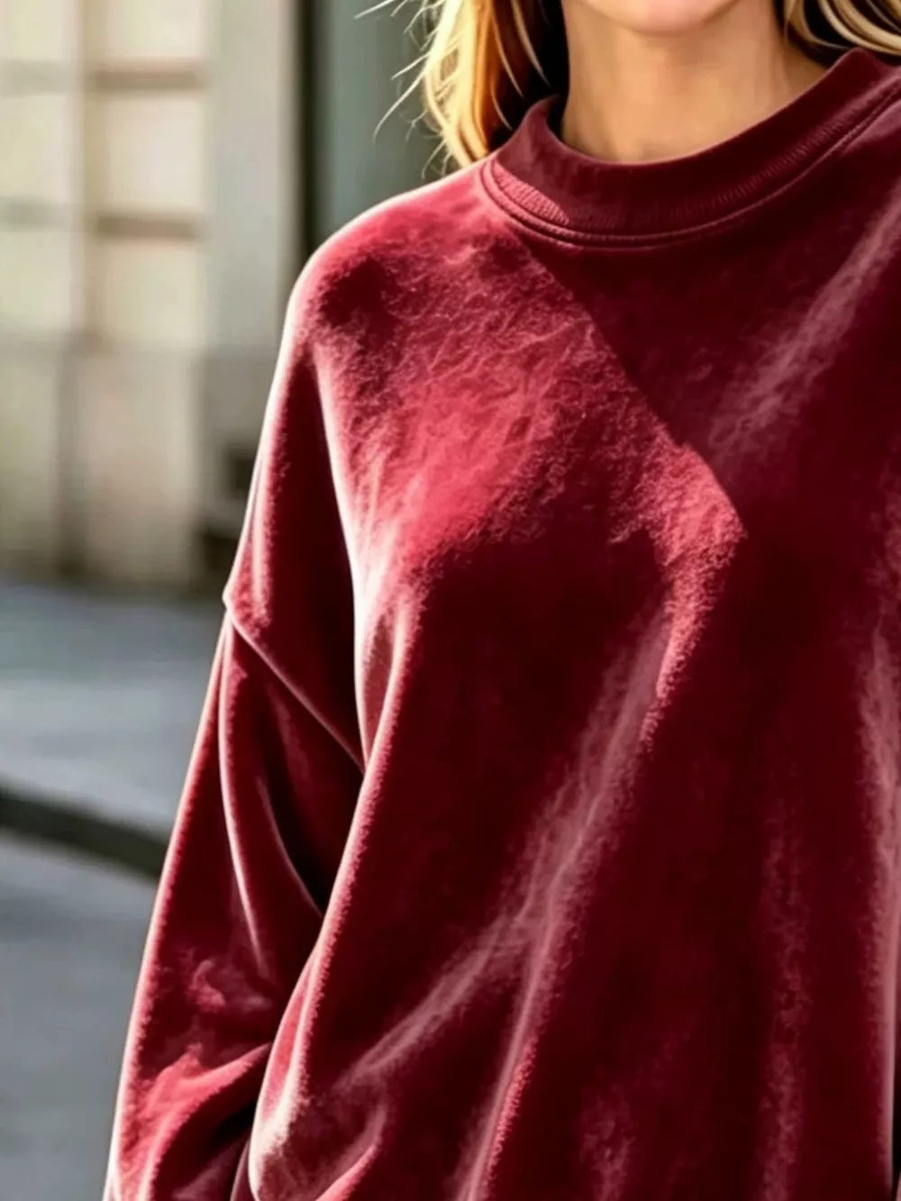 Full Size Oversized Dropped Shoulder Sweatshirt Plus Size, image 6