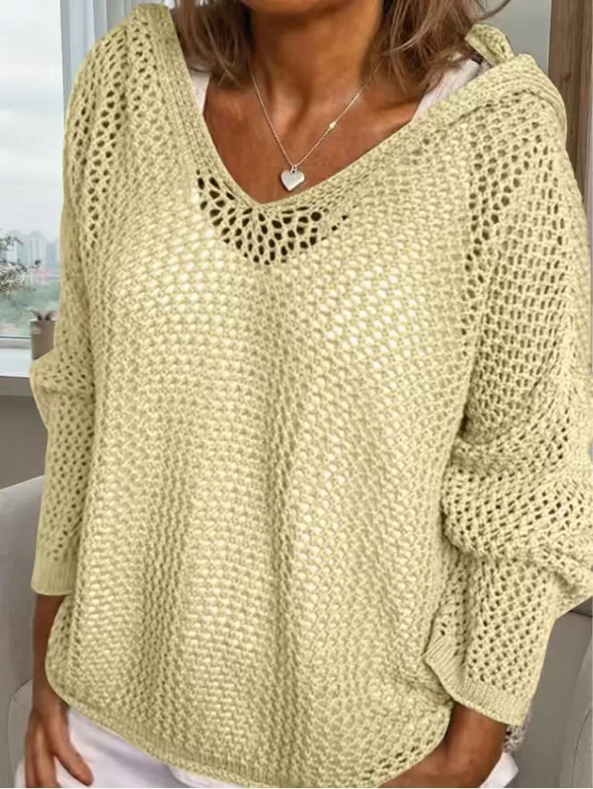 Loose Knit Hooded Cover Up, image 16