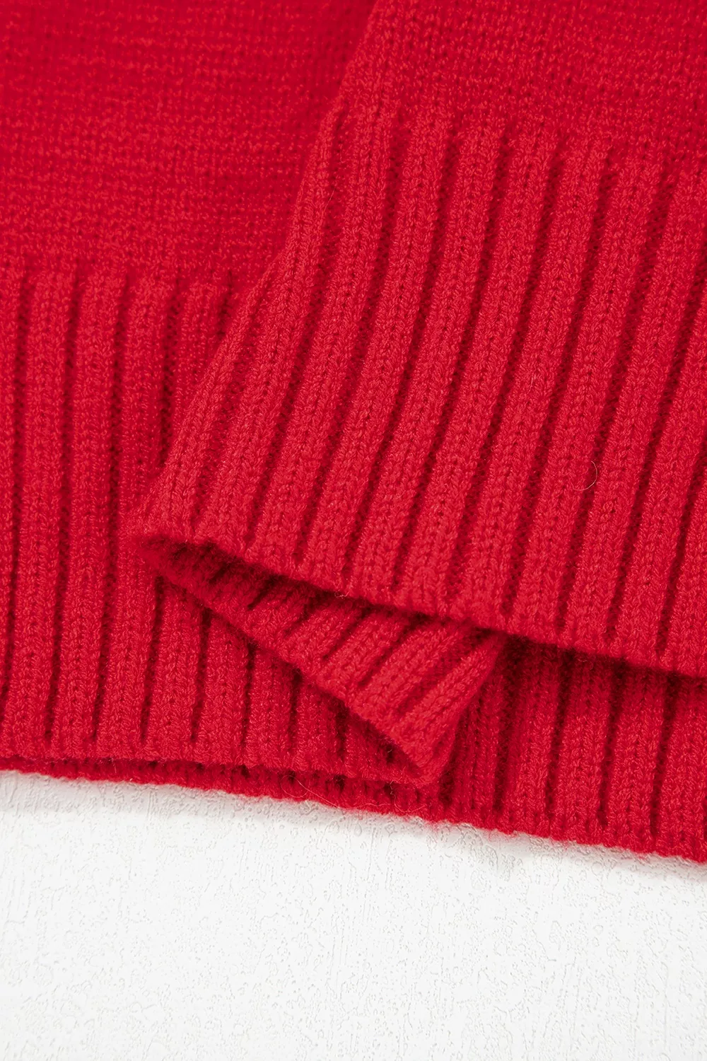 Ribbed Hem Long Sleeve Sweater, image 9