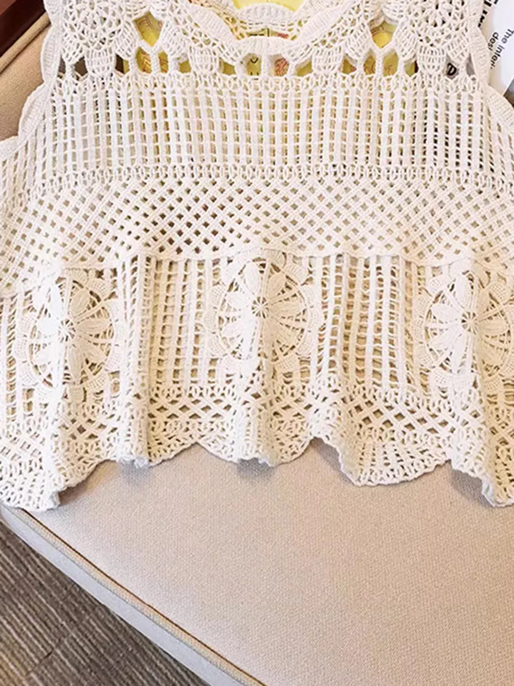 Openwork Scoop Neck Tank, image 4
