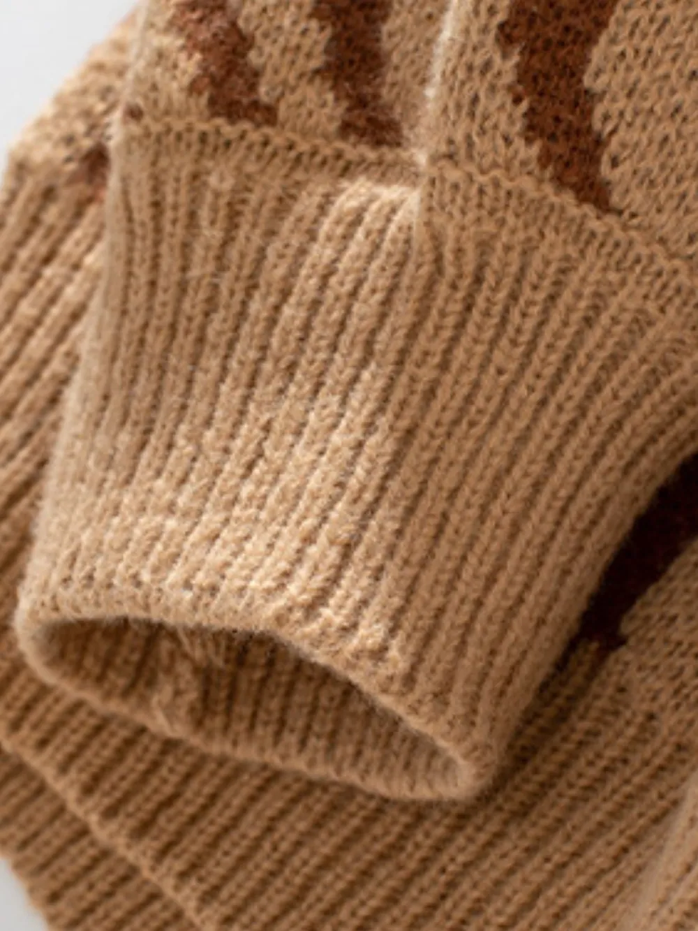 Geometric Round Neck Long Sleeve Sweater, image 9