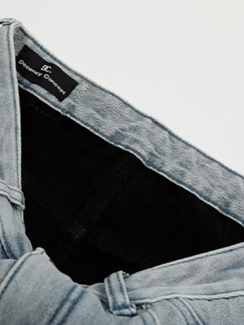 Men's Washed Wide Leg Relaxed Fit Denim Jeans, image 8