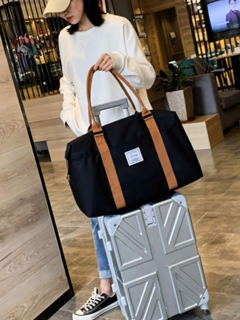 Contrast Straps Travel Bag, image 6