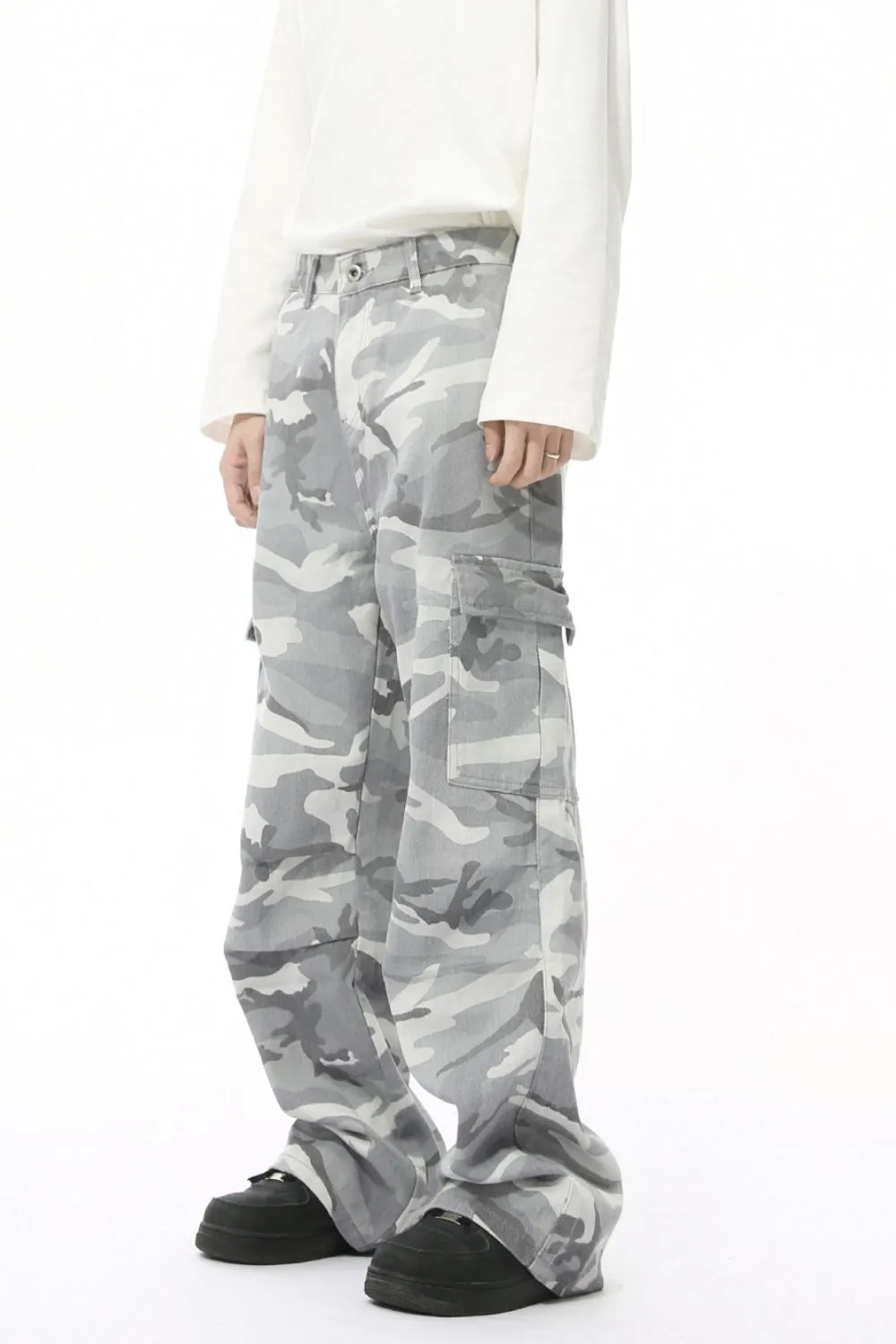 Camouflage Cargo Jeans with Pockets, image 3