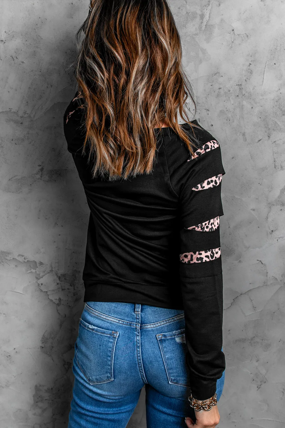 Sequin Leopard Long Sleeve Sweatshirt, image 4