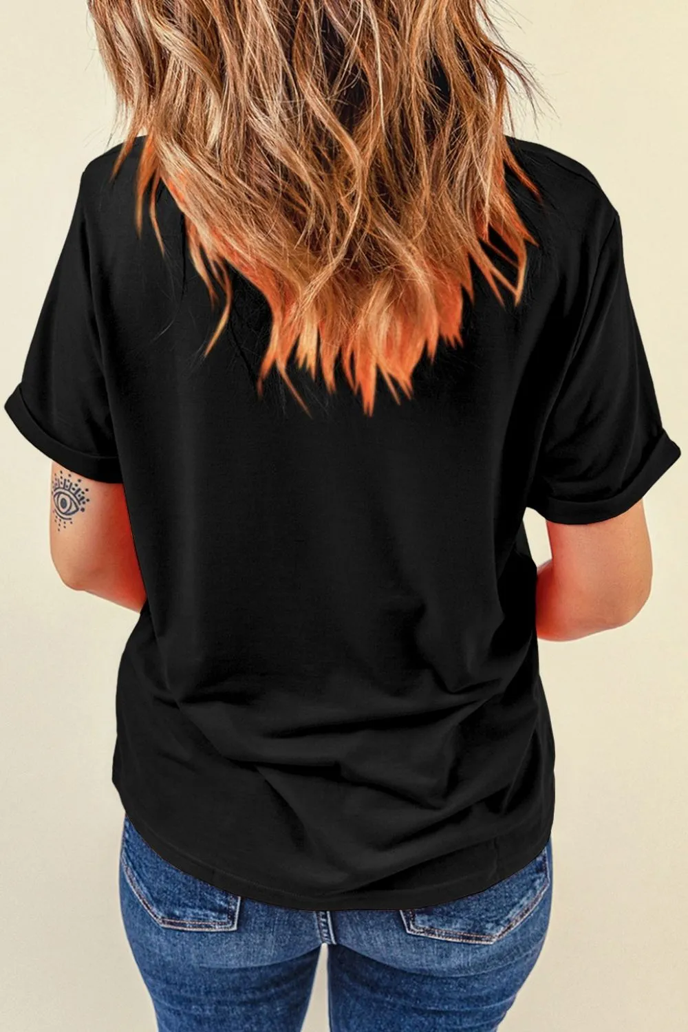 Graphic Round Neck Short Sleeve T-Shirt, image 7