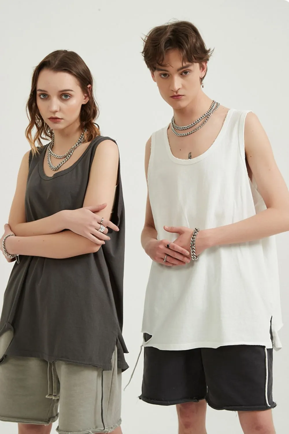 Men's Round Neck Wide Strap Tank, image 14