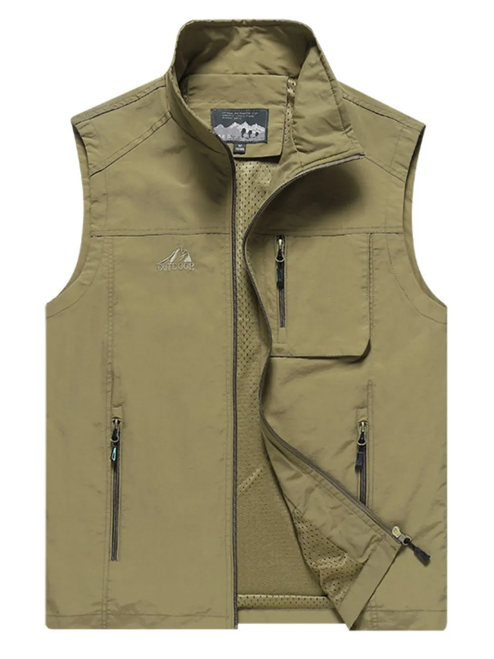 Men's Plus Size Zip Up Vest, image 7