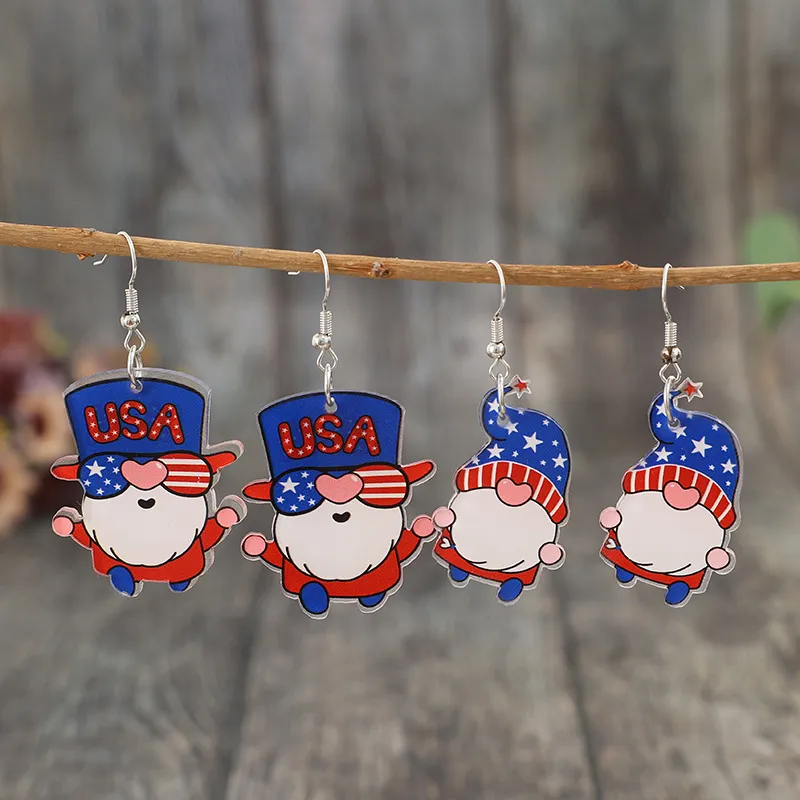 2 Pair Acrylic Gnome Earrings, image 4