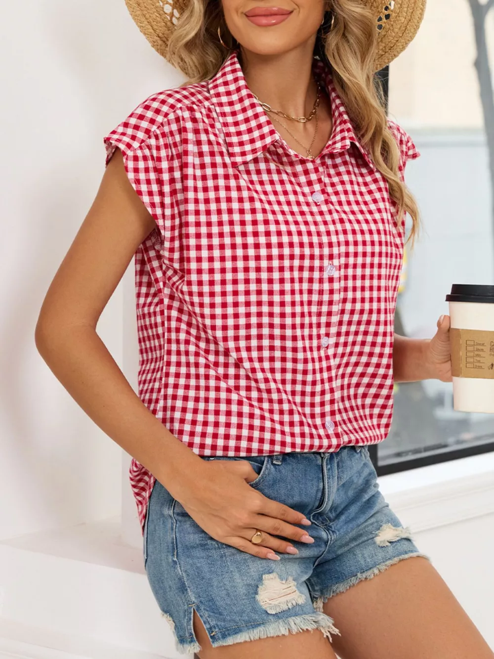Gingham Button-Down Shirt, image 16