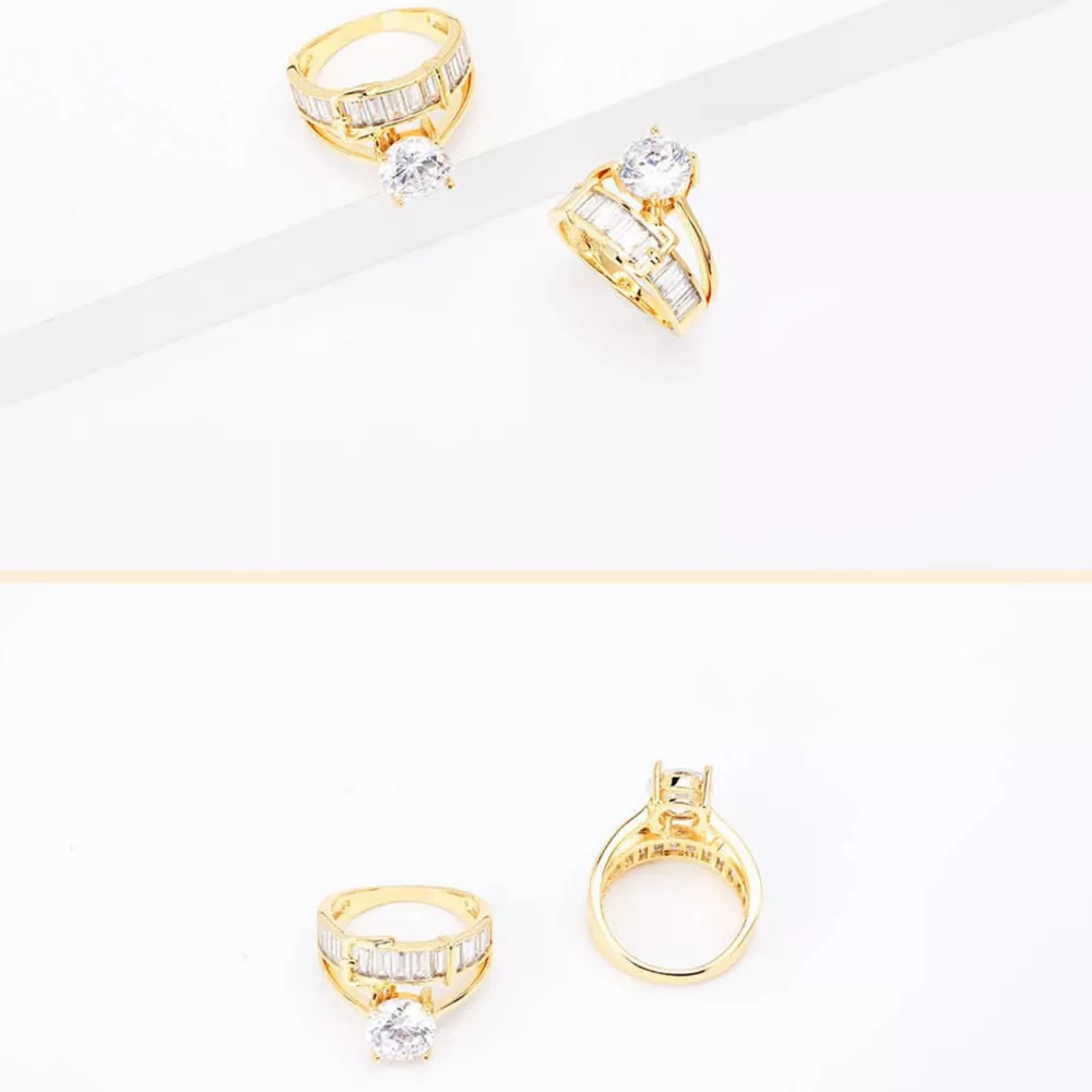 18K Gold-Plated Zircon Ring, image 3