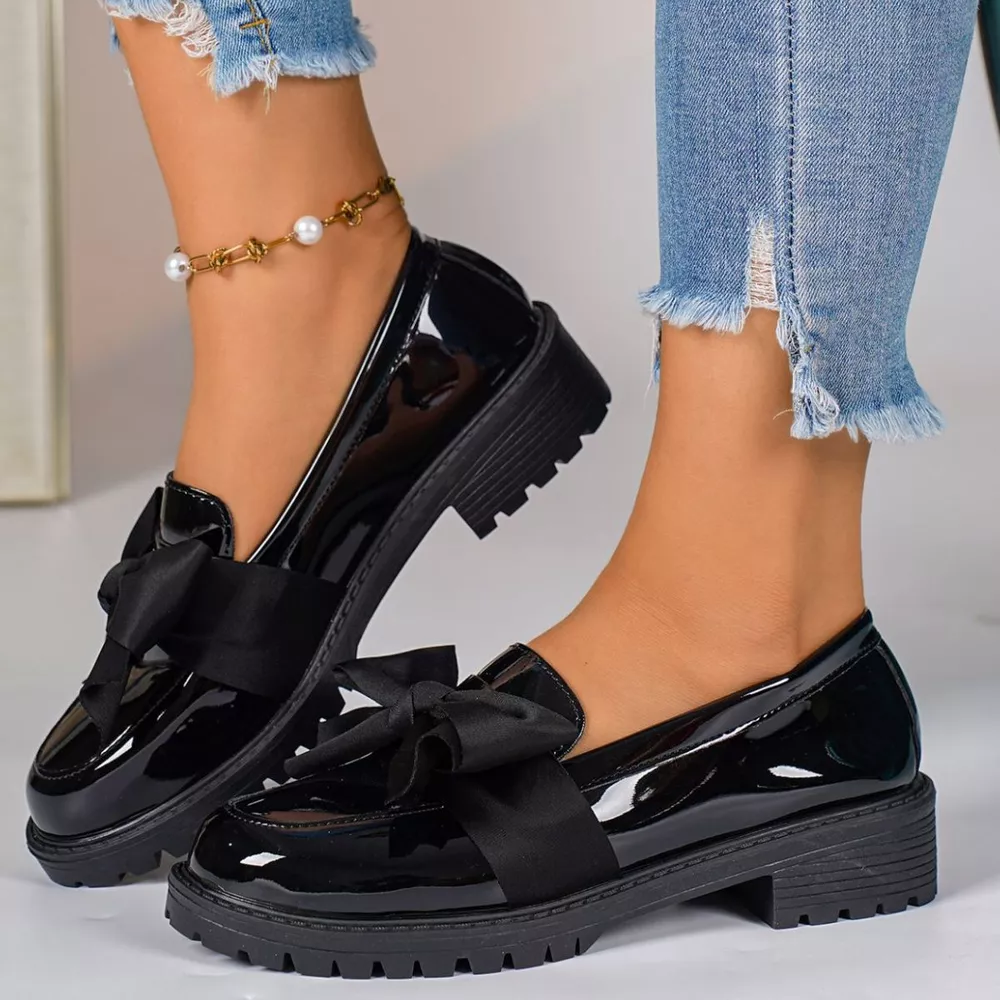 Bow Round Toe Loafers, image 4